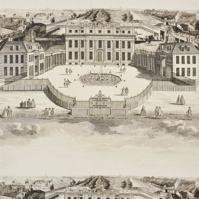 Buckingham House Graphite fabric