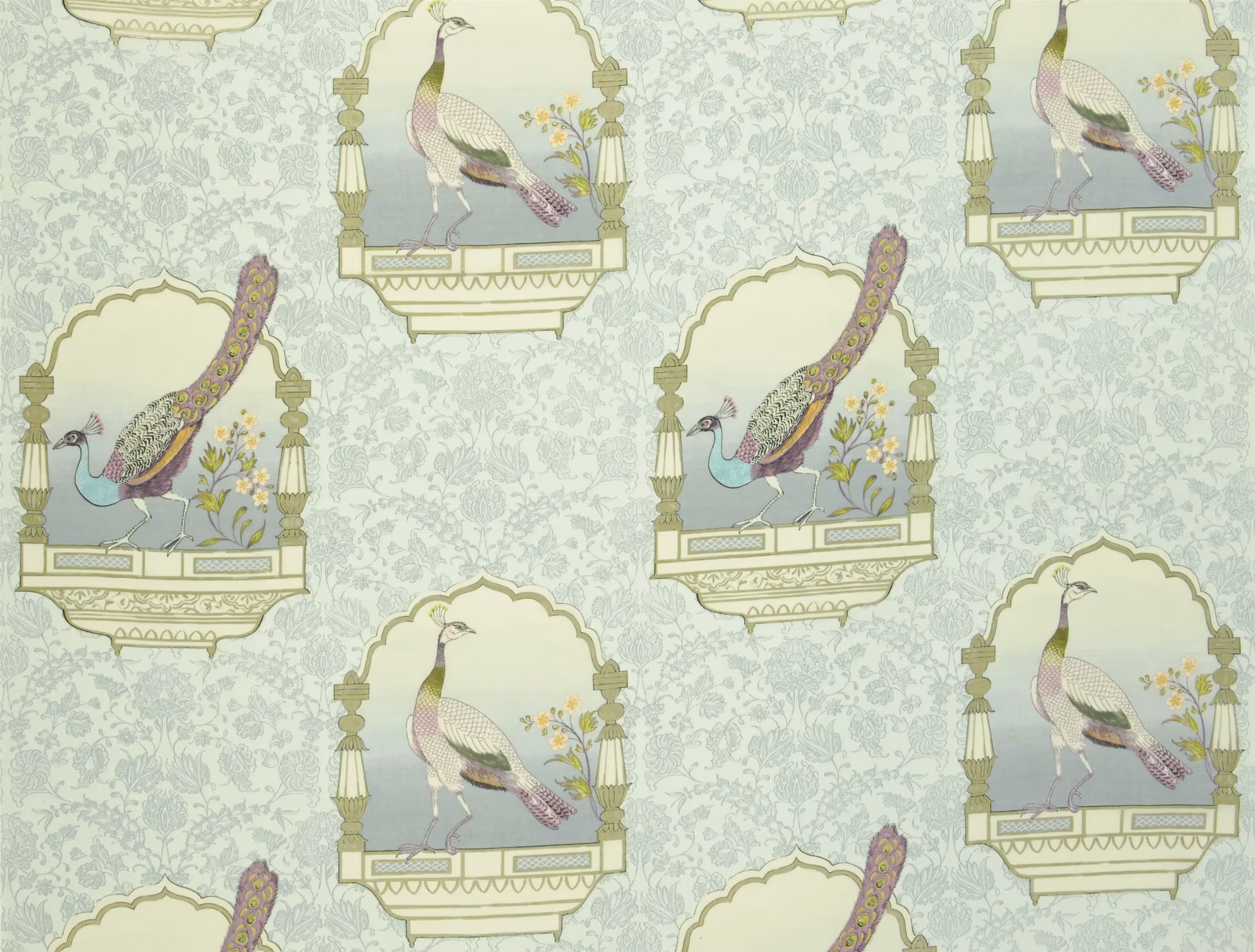 Peacock Flower Heather fabric
