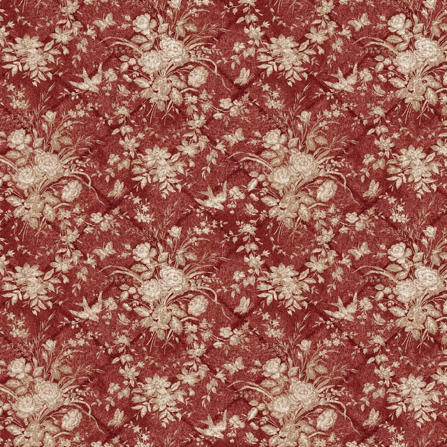 Eliza Floral Sunbaked Red fabric