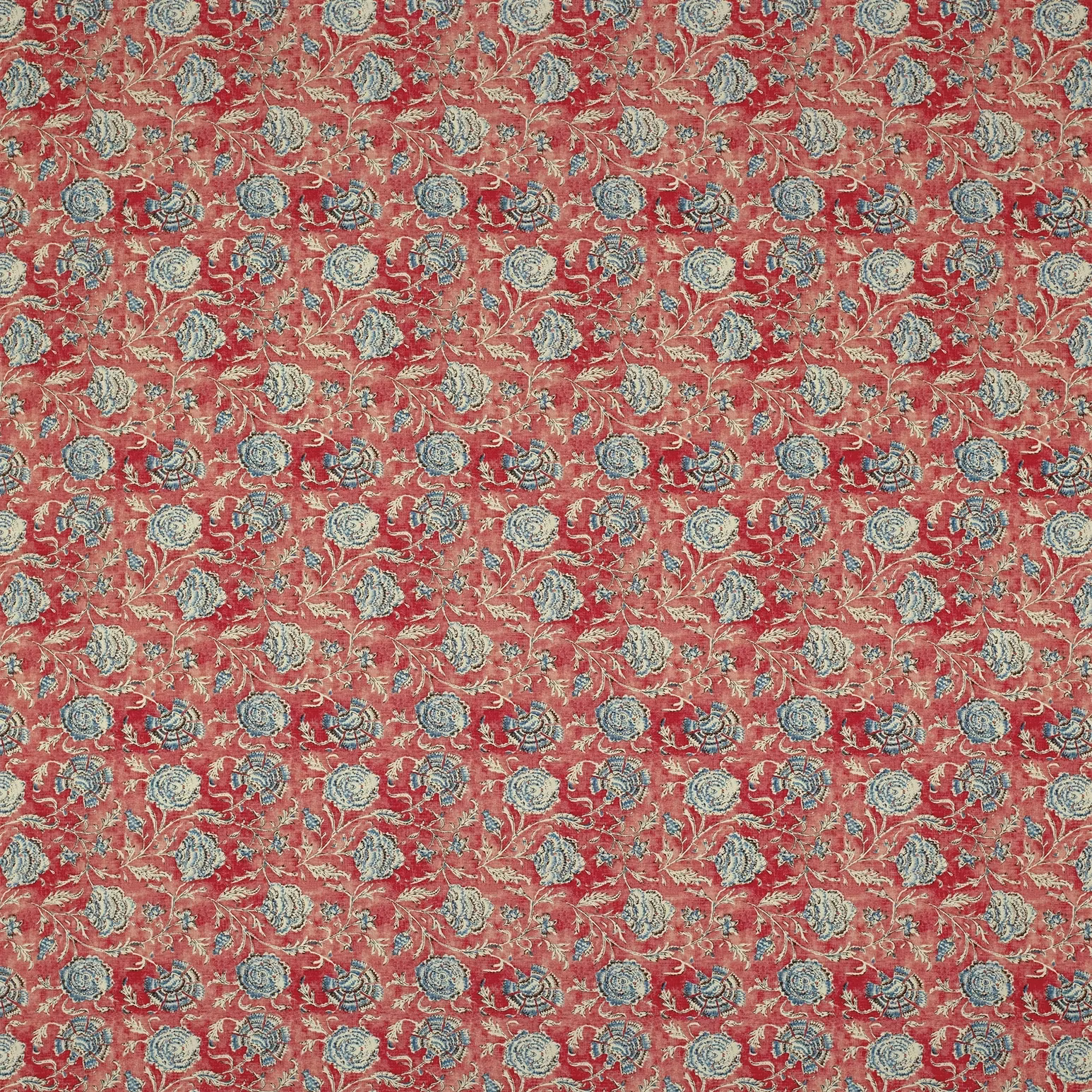 Shell Beach Batik Scarlet fabric