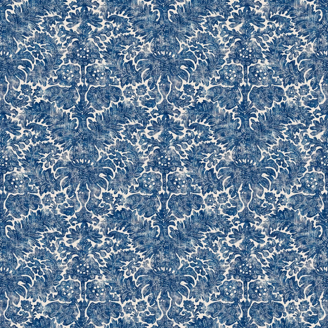 Barberry Damask Ink Fabric fabric