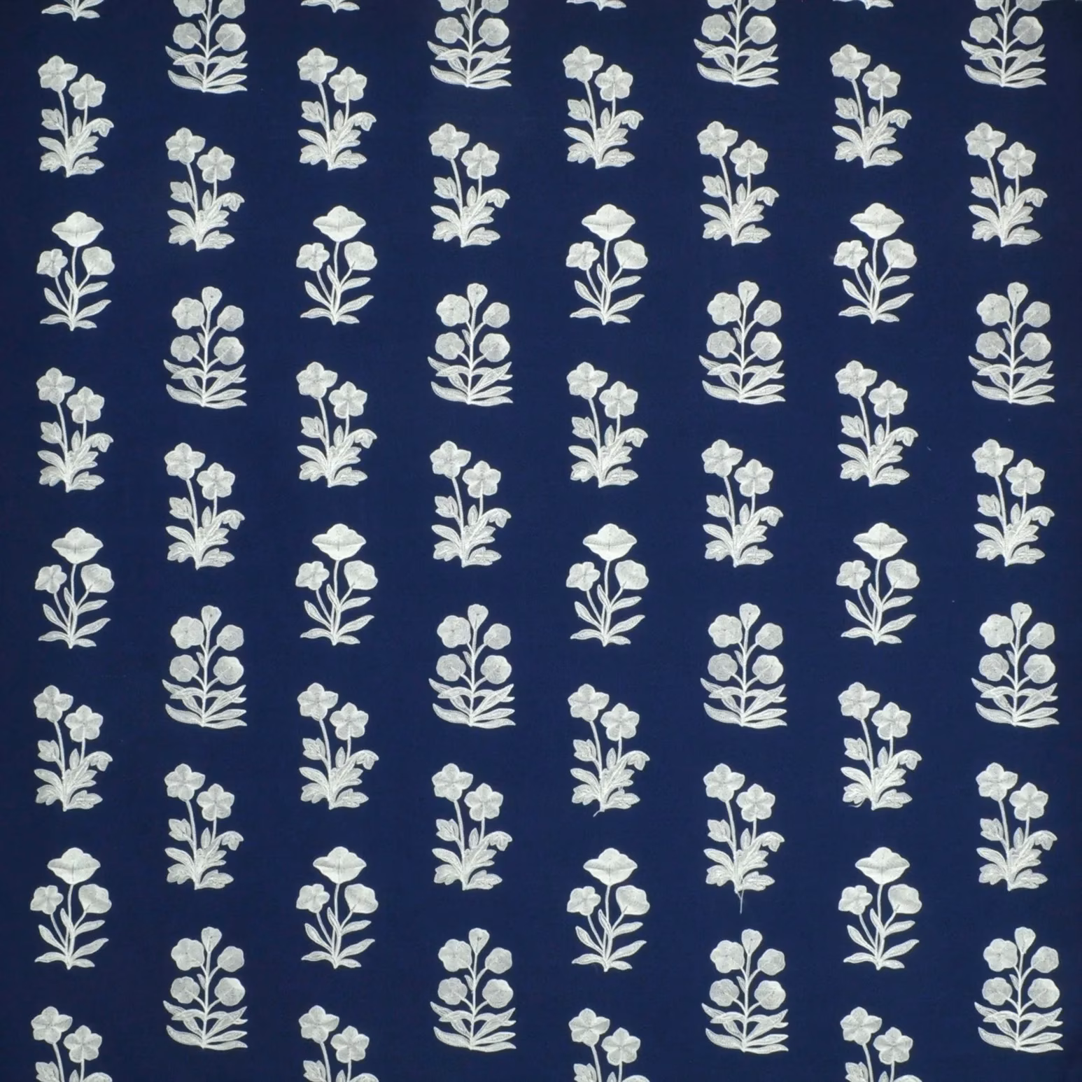 Blue Grotto Embroidery Blue Fabric fabric