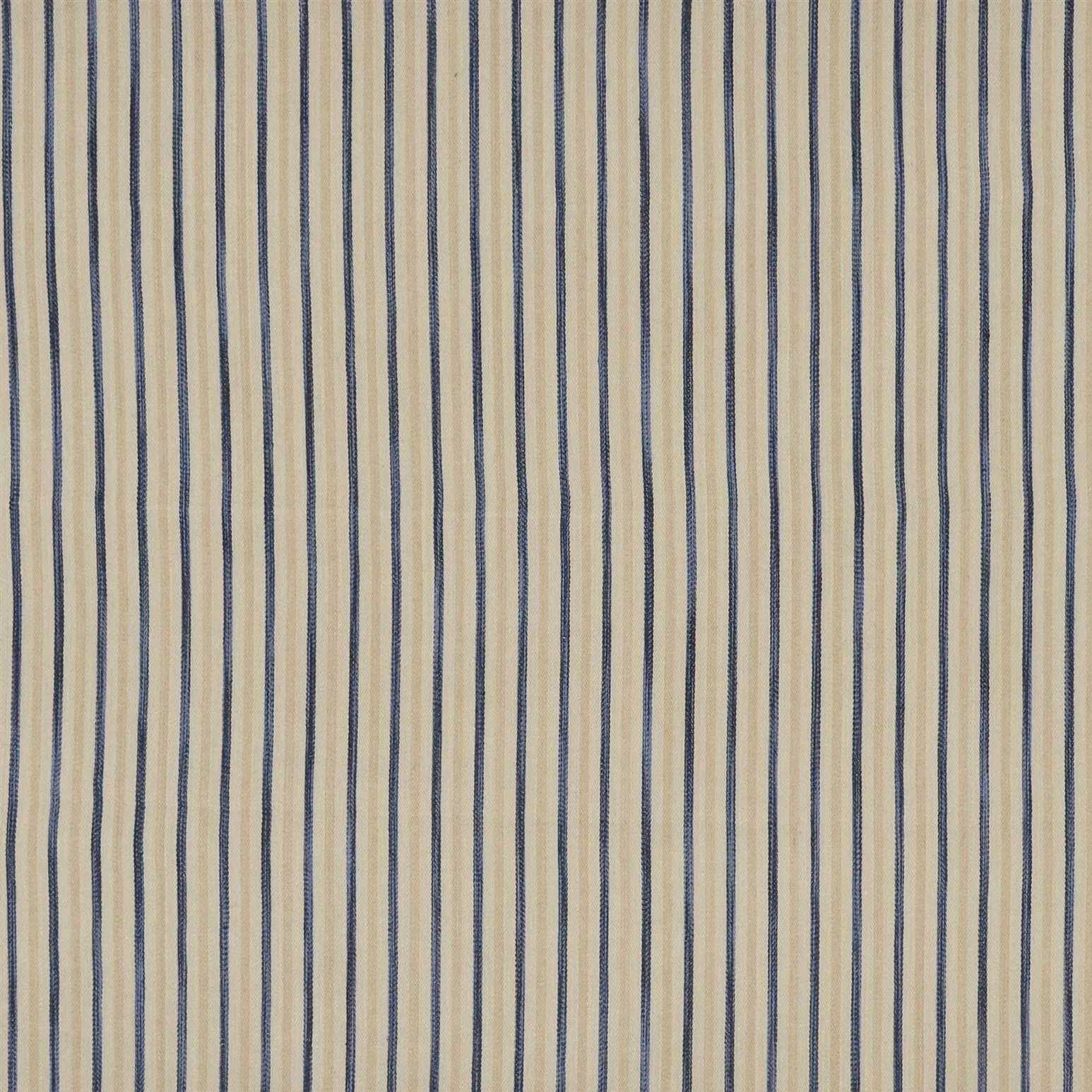 Calvados Ticking Indigo fabric