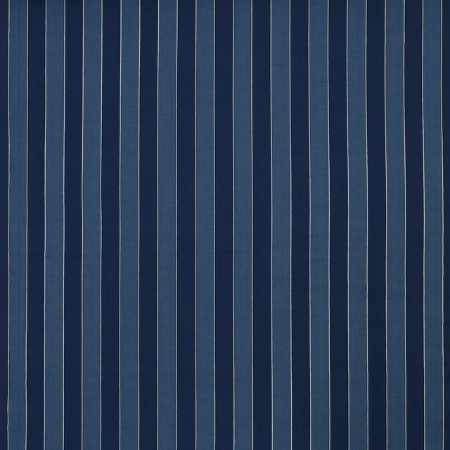 Featherbed Stripe Indigo Fabric fabric