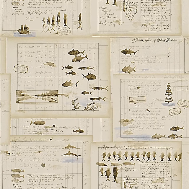 Captains Log Parchment fabric