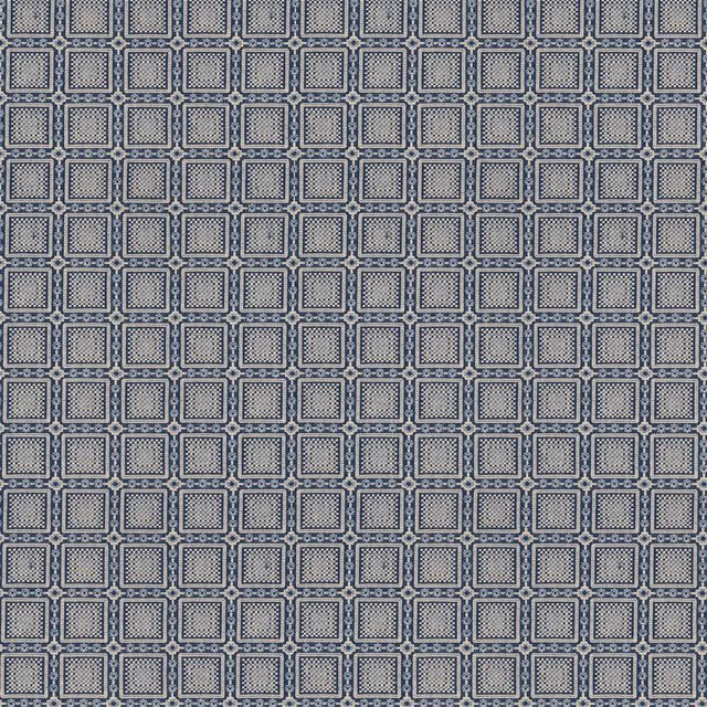 Edgecombe Needlepoint Blue fabric
