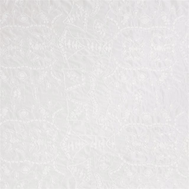 Lily Pond Sheer White fabric