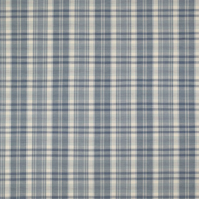 Venice Beach Madras Pacific Blue fabric