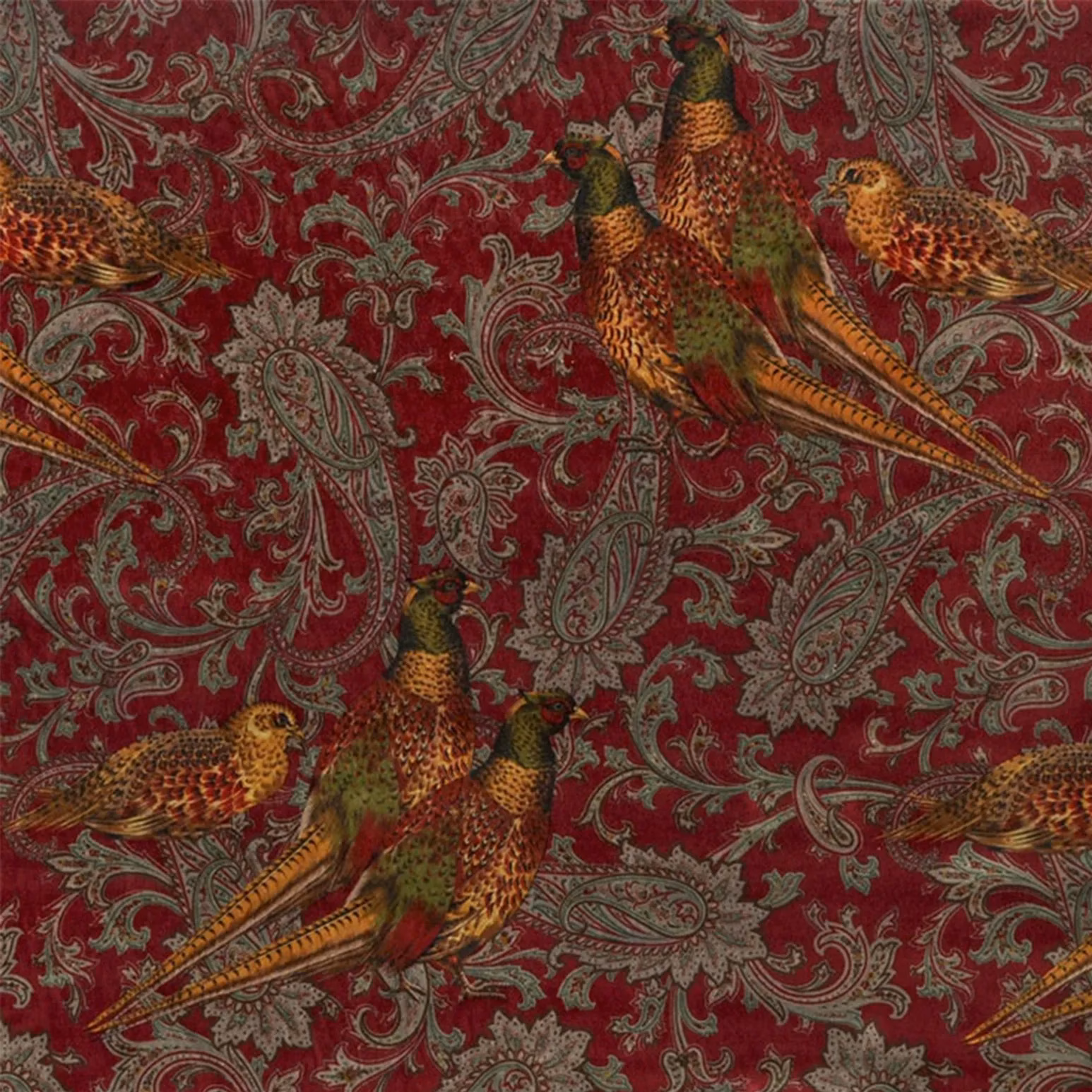 Buckthorn Paisley Port Fabric fabric