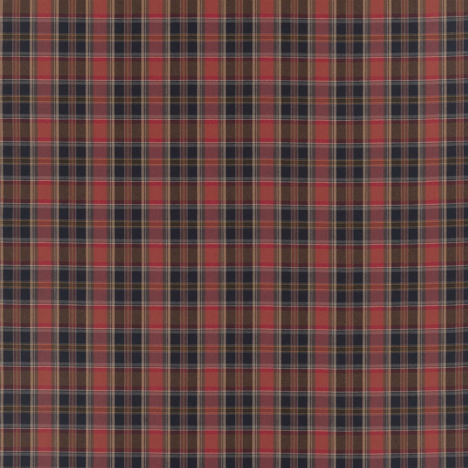 Ian Plaid Red Fabric fabric