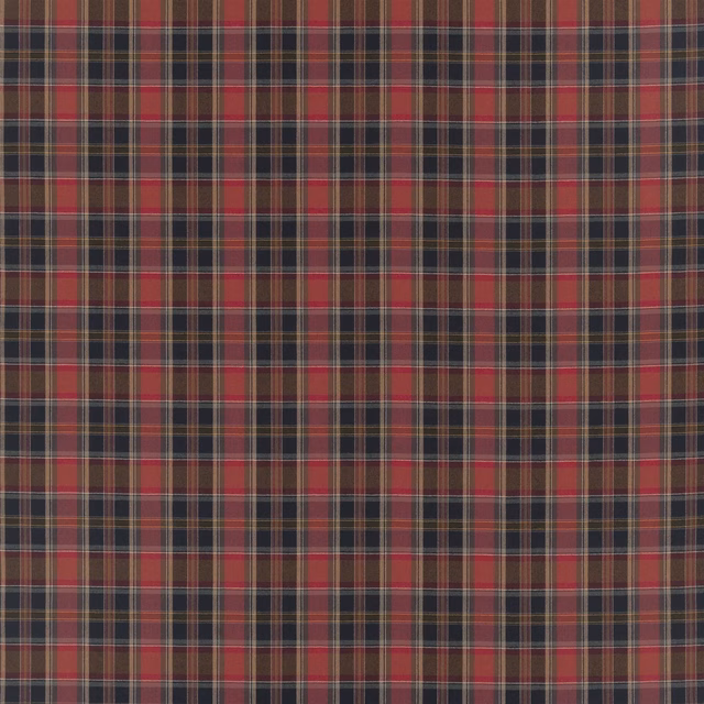 Ian Plaid Red Fabric fabric