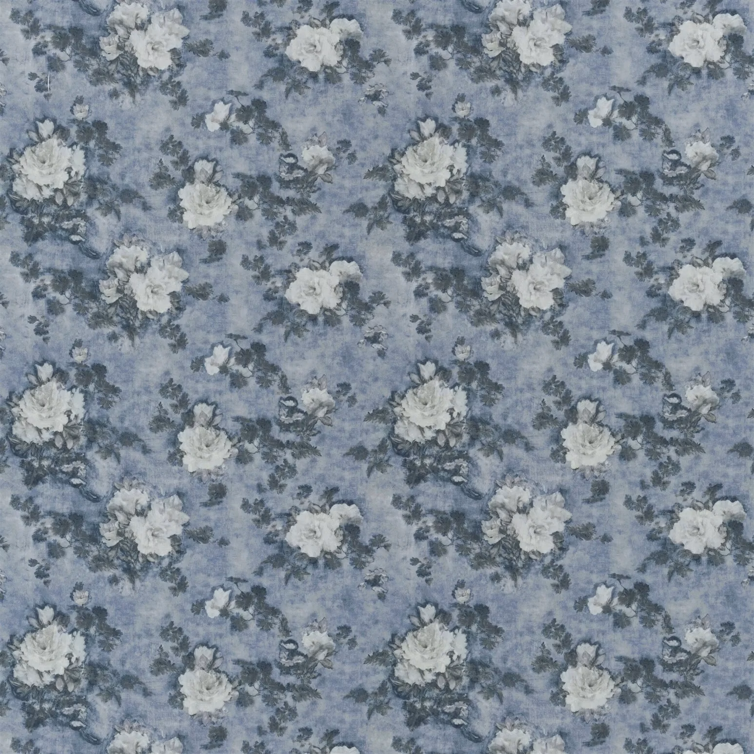 Impasto Floral Denim fabric