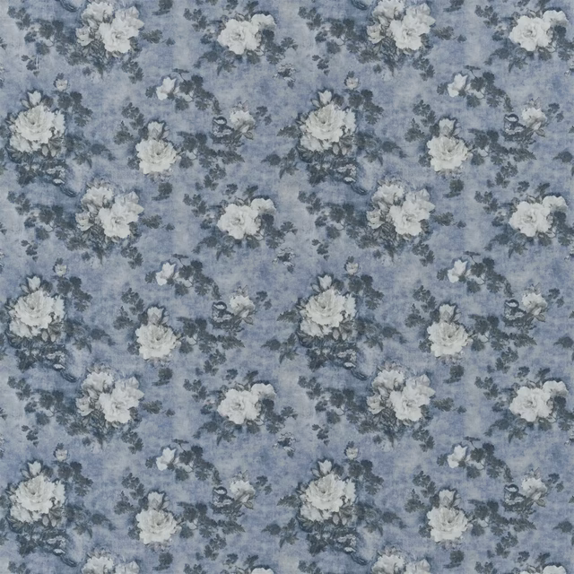 Impasto Floral Denim fabric