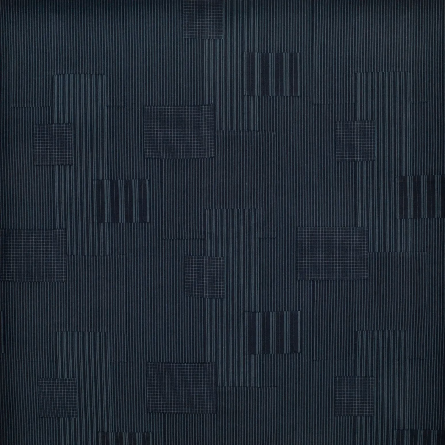 Rivington Patchwork Indigo fabric