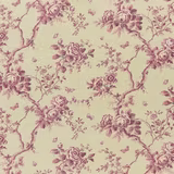 Ashfield Floral Voile Vintage Wine fabric