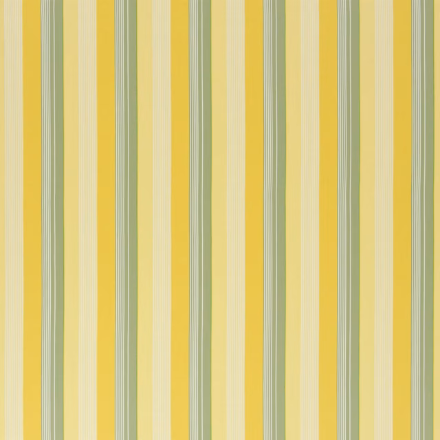 Greenport Stripe Yellow  /  Green fabric
