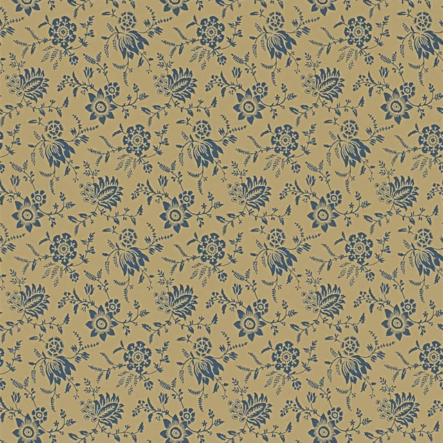 Scrimshaw Floral Twine fabric