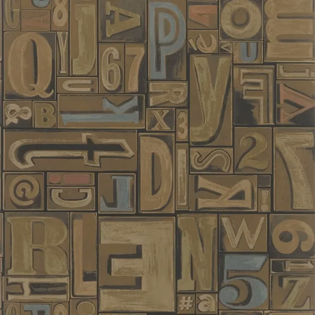 Copeley Letterpress Fruitwood fabric