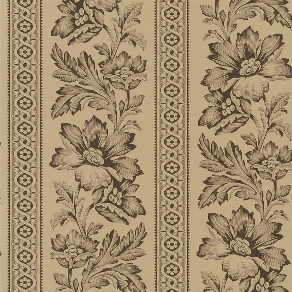 Gwinnet Toile Tobacco fabric