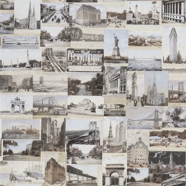 New York Postcard Multi fabric