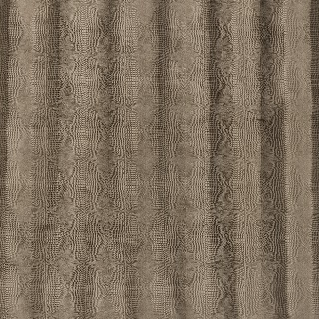 Pompon Embossed Crocodile Mesquite fabric