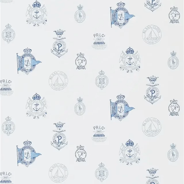 Rowthorne Crest Dark Blue Wallpaper fabric