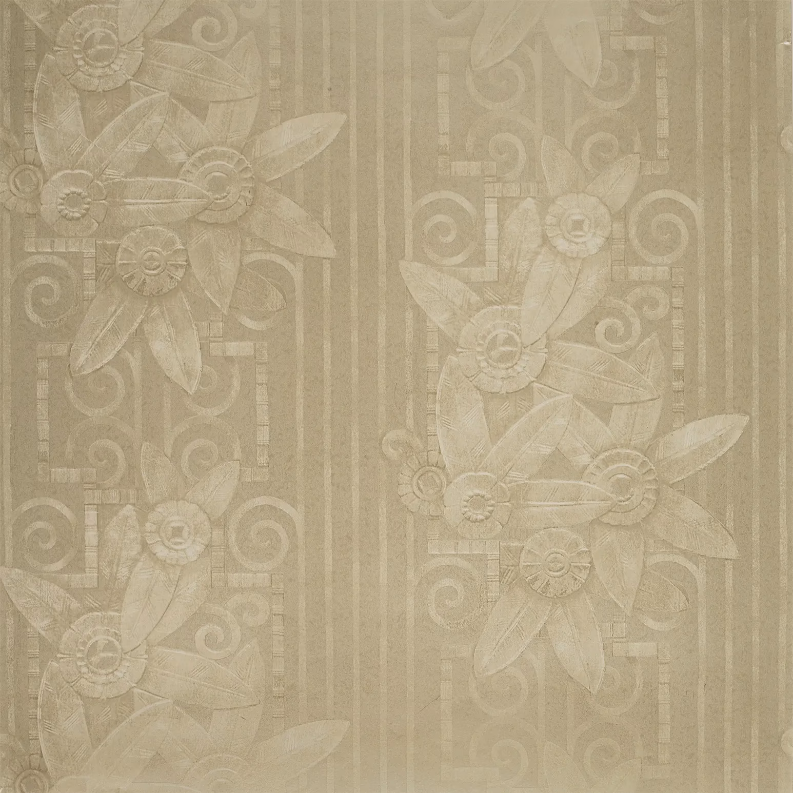 Fleur Moderne Cream fabric