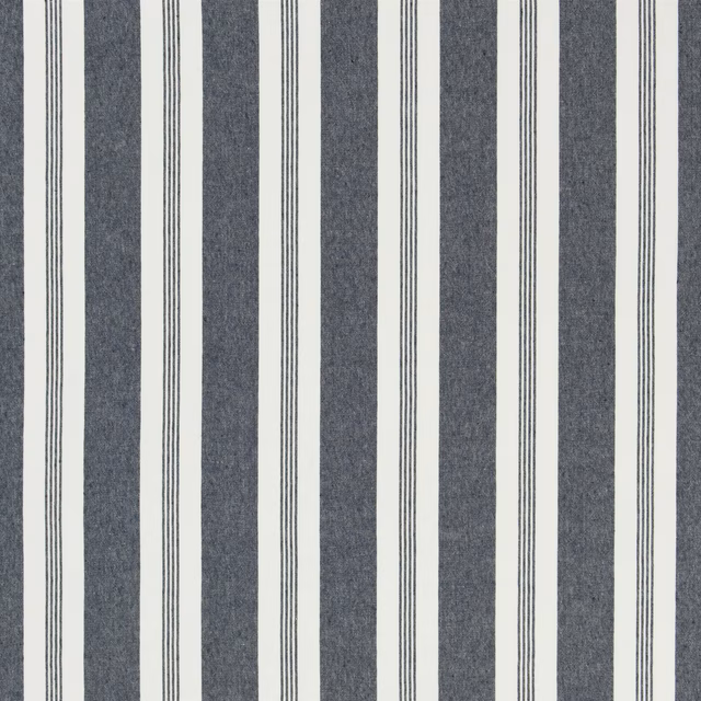 Mill Pond Stripe Navy  /  White fabric