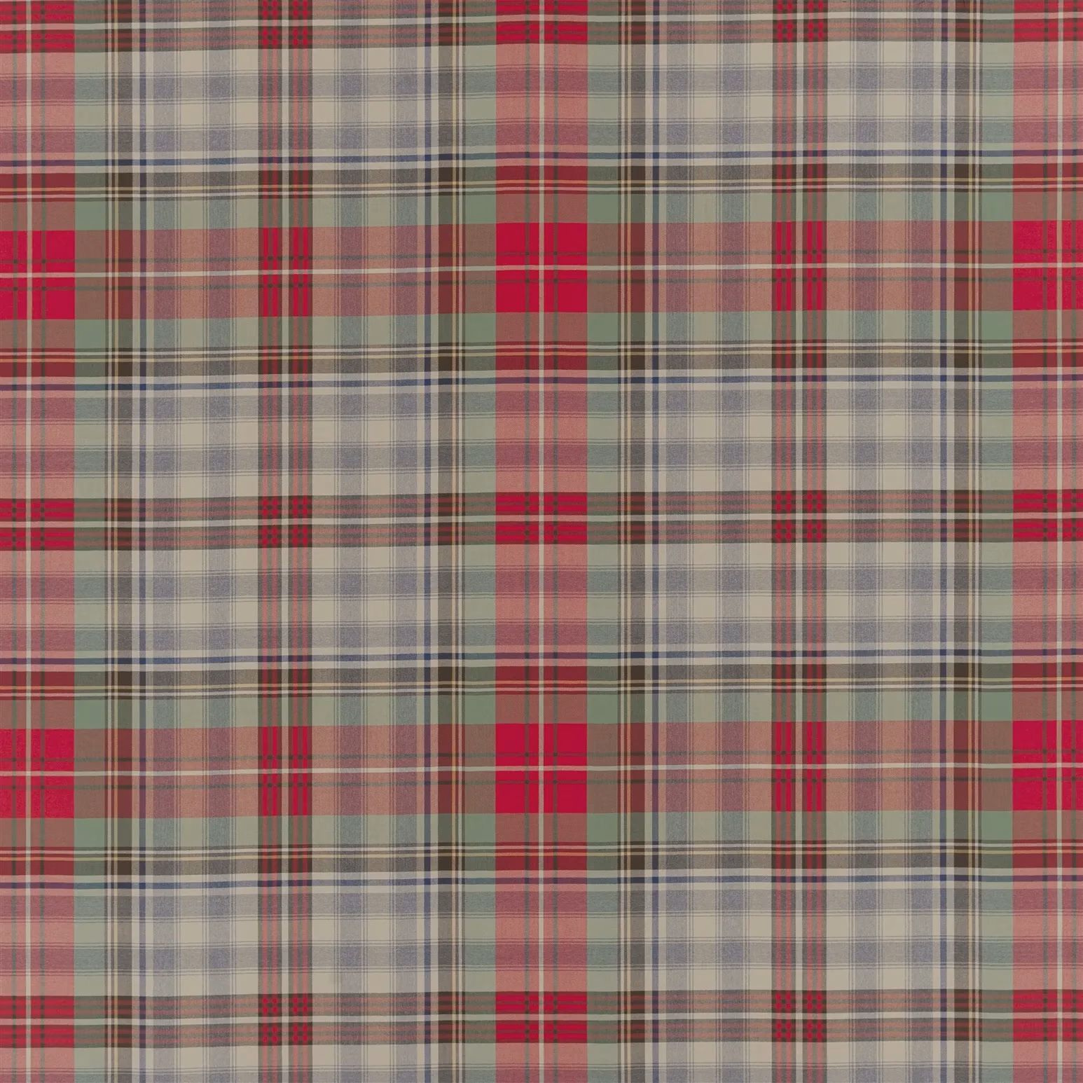 Abelard Plaid Vintage Red Fabric fabric