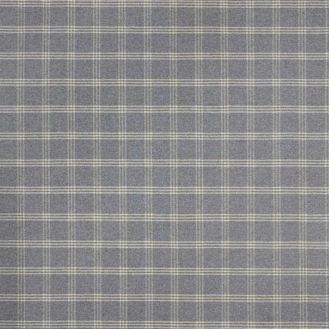 Dickens Wool Check Smoke fabric