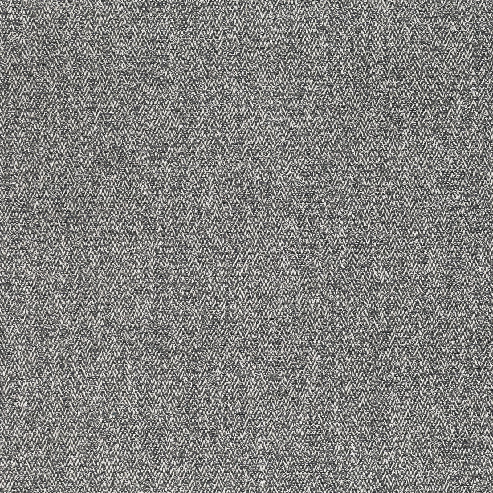 Close-up of cool gunmetal grey fabric with a fine woven herringbone texture
