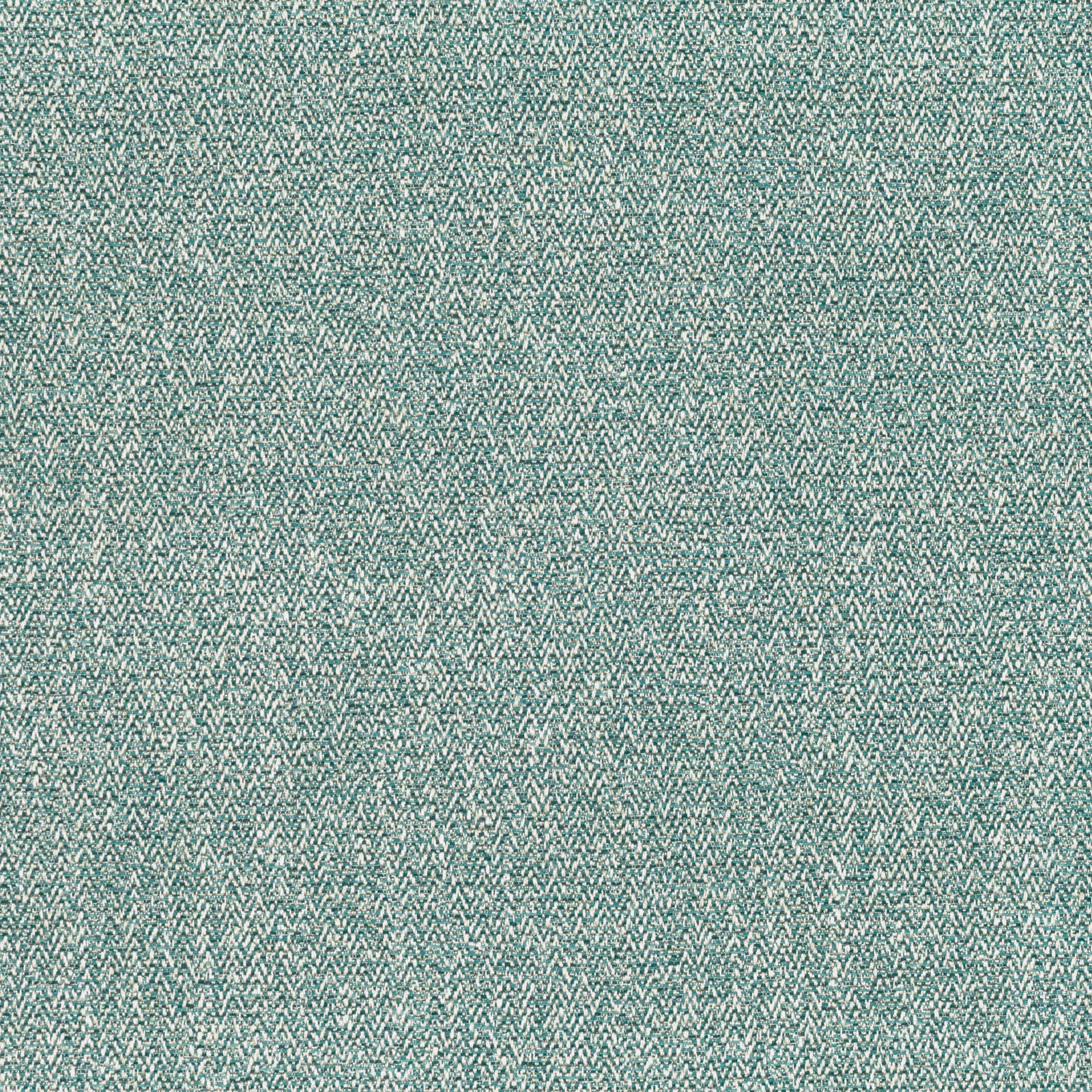 Muted teal and cream fabric with a fine mottled herringbone weave