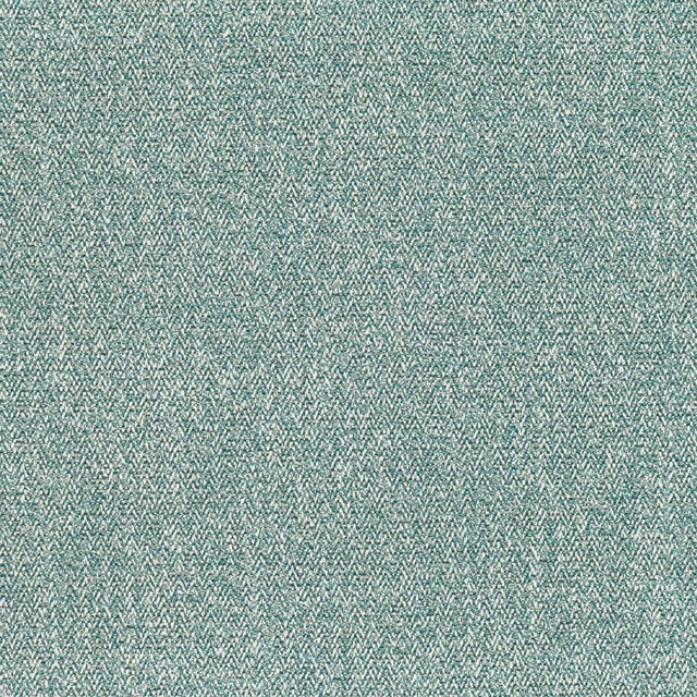Muted teal and cream fabric with a fine mottled herringbone weave