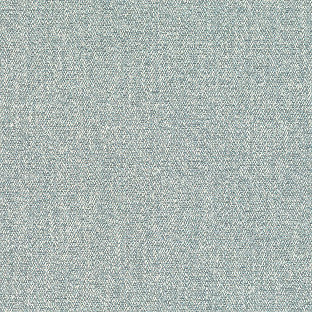 Pale mineral blue-grey woven textile with fine broken chevron texture