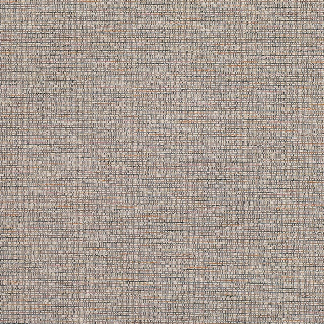 Dusty flamingo pink fabric with a fine taupe-grey woven grid texture
