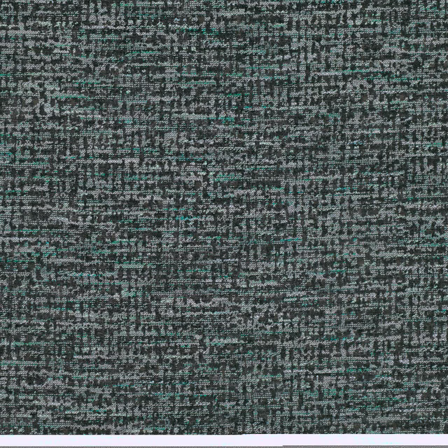 Charcoal grey woven textile with irregular teal and pale flecks