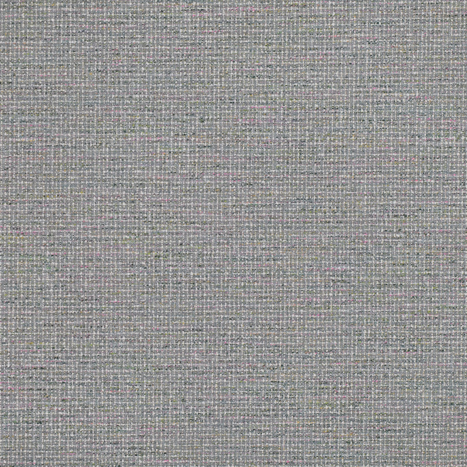 Pale cool-grey crossweave with muted taupe, blush and green flecks