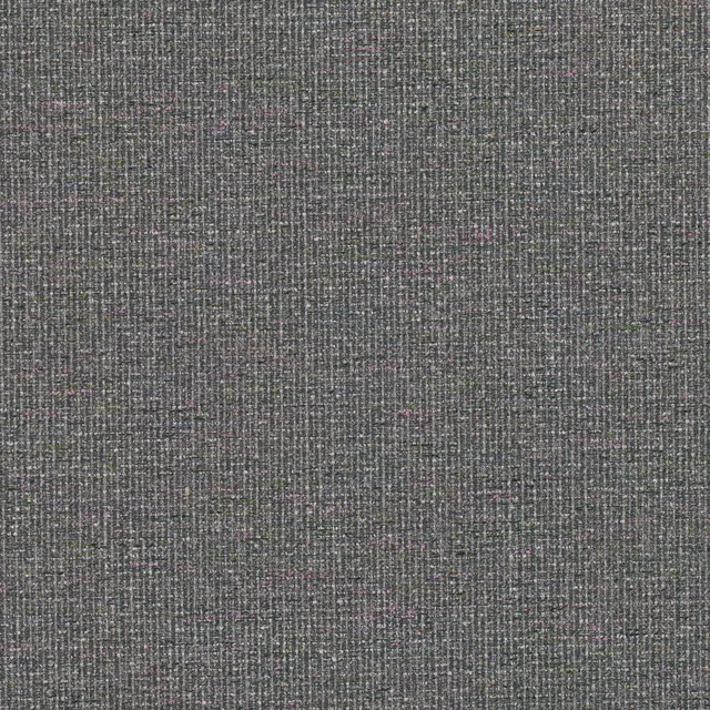 Close-up of charcoal-grey woven fabric with fine heathered yarn texture