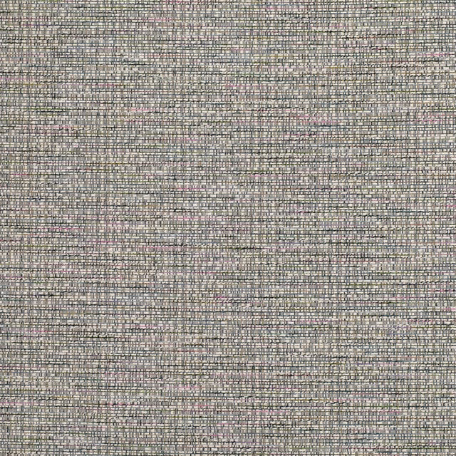 Taupe-grey micro-check weave with charcoal lines and muted blush flecks