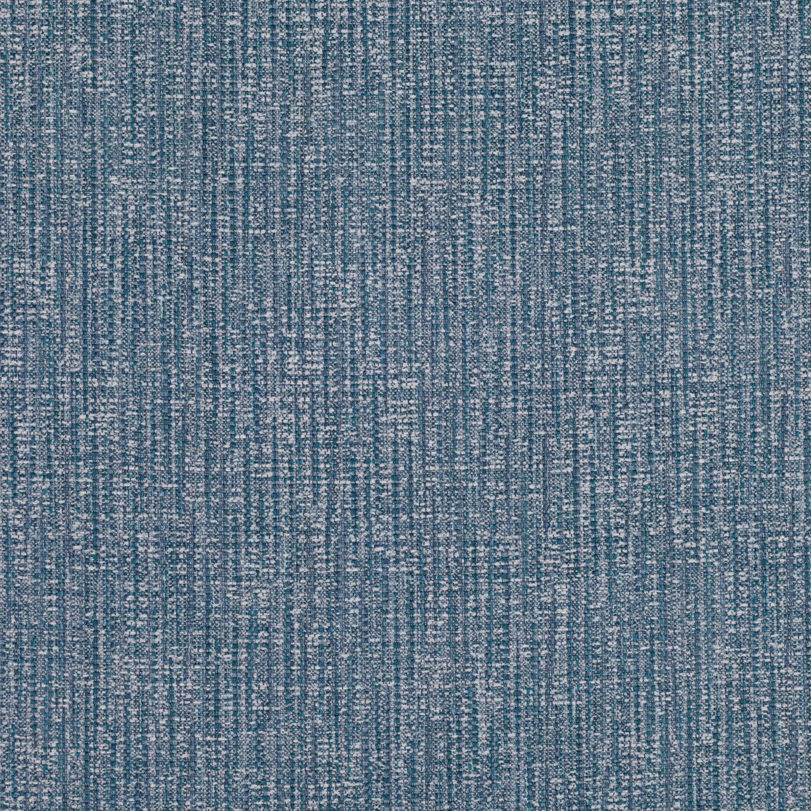 Close-up of blue-grey woven fabric with fine irregular vertical striations