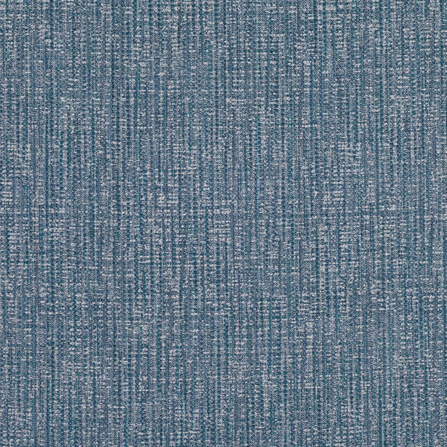 Close-up of blue-grey woven fabric with fine irregular vertical striations