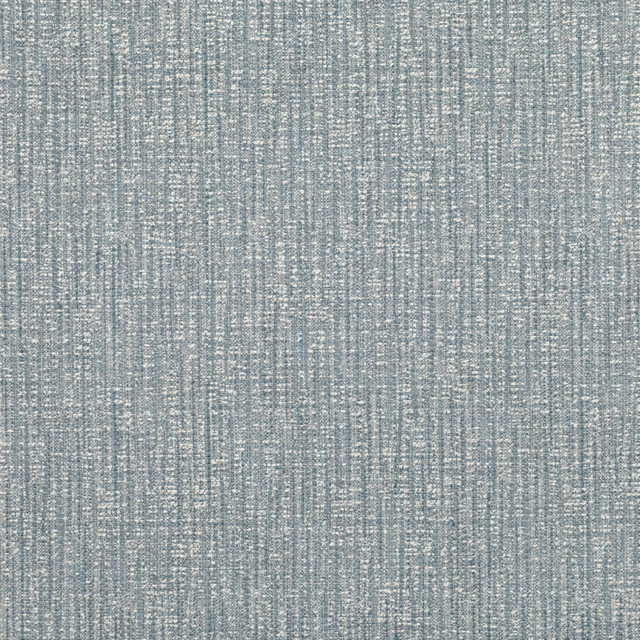 Close-up of muted China blue-grey fabric with fine vertical woven striations