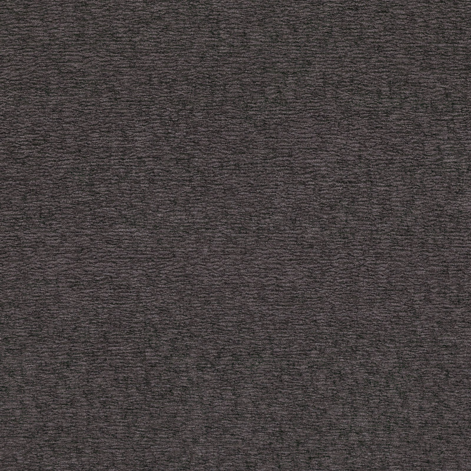 Deep charcoal grey fabric with fine rippled horizontal woven texture