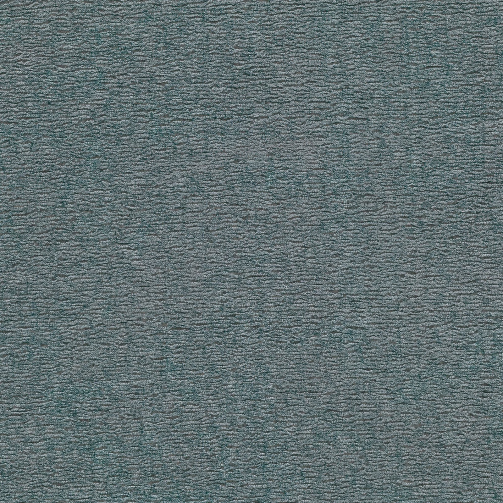 Muted blue-teal woven fabric with fine charcoal ripples and a softly textured surface