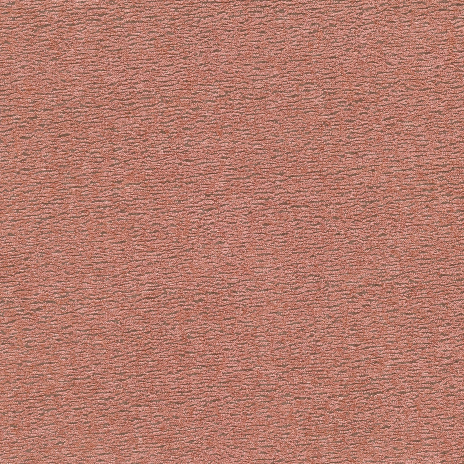 Dusky salmon terracotta fabric with a close irregular horizontal woven texture