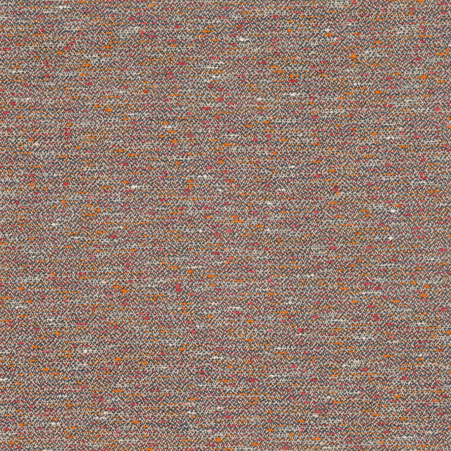 Warm grey woven fabric with tiny carnelian, rust, orange and cream flecks