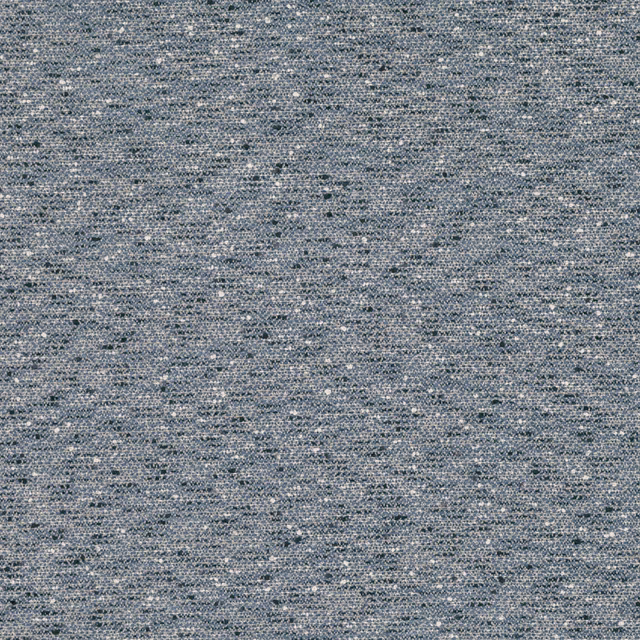 Muted blue-grey woven swatch with pale flecks and charcoal horizontal texture