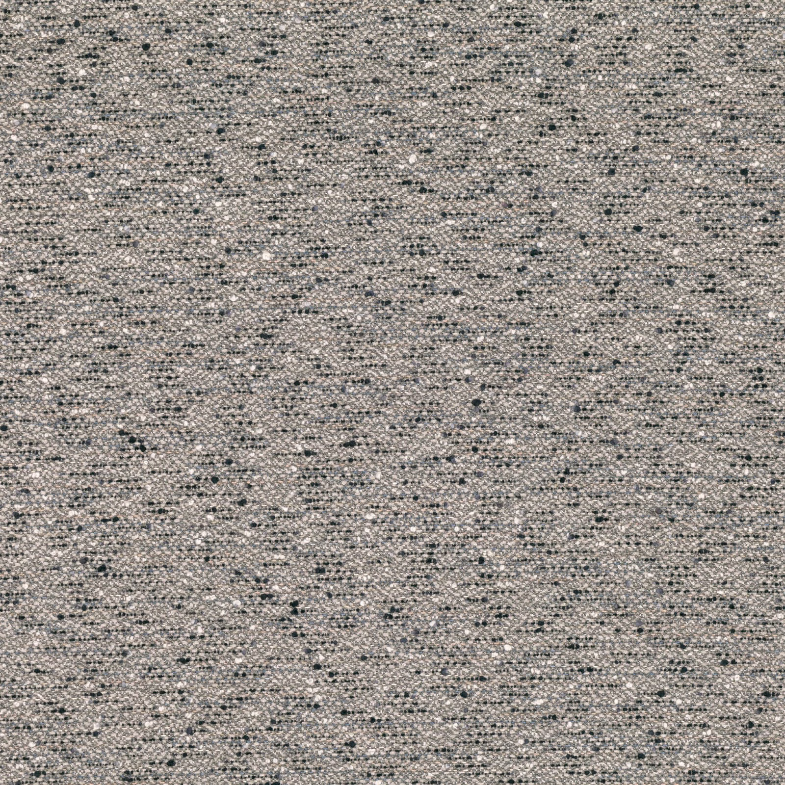Grey-taupe woven swatch with fine charcoal flecks and a softly mottled texture