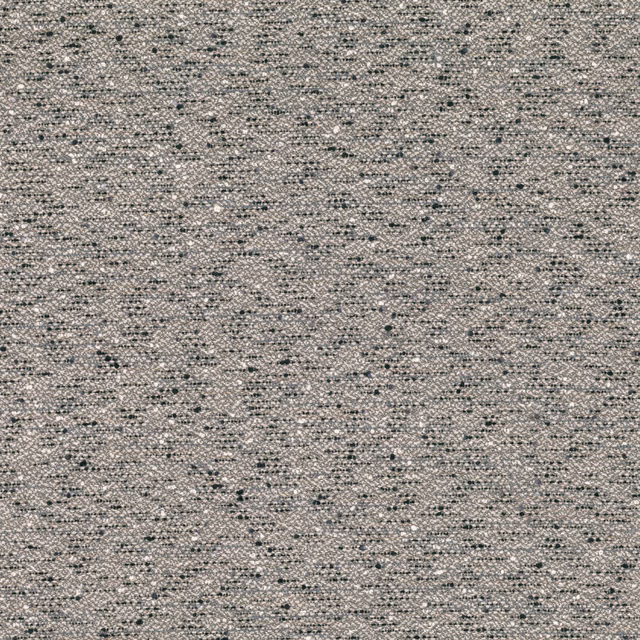 Grey-taupe woven swatch with fine charcoal flecks and a softly mottled texture