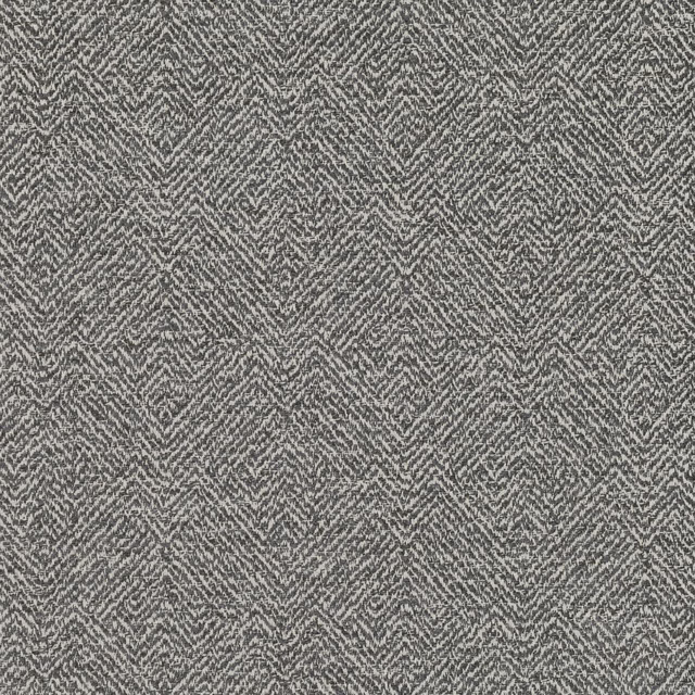 Close-up of gunmetal-grey fabric with a dense, irregular chevron weave